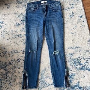 Women blue jeans